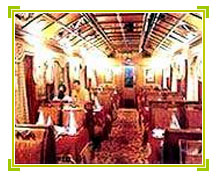 Restaurant of Royal Orient Express, Luxury Train of India